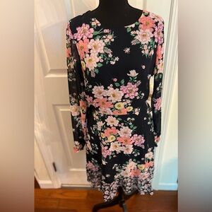H&M Divided Size 12 Longsleeve Kneelength Dress With Open Back